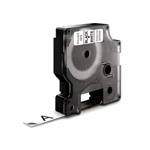 DYMO D1 Стандартная Этикетка Черная на Белом 12мм Полиэстерная Лента