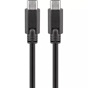 USB C to USB C cable GOOBAY 66508, USB 3.2 Gen 1 (5 Gbit/s), 2 m, black