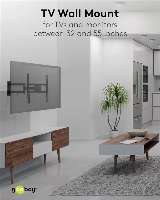 Goobay TV sienas stiprinājums Basic FULLMOTION M Photo 23