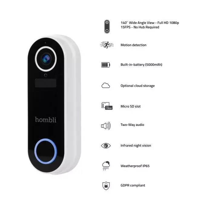 Умная дверная звонок Hombli Pack Photo 3