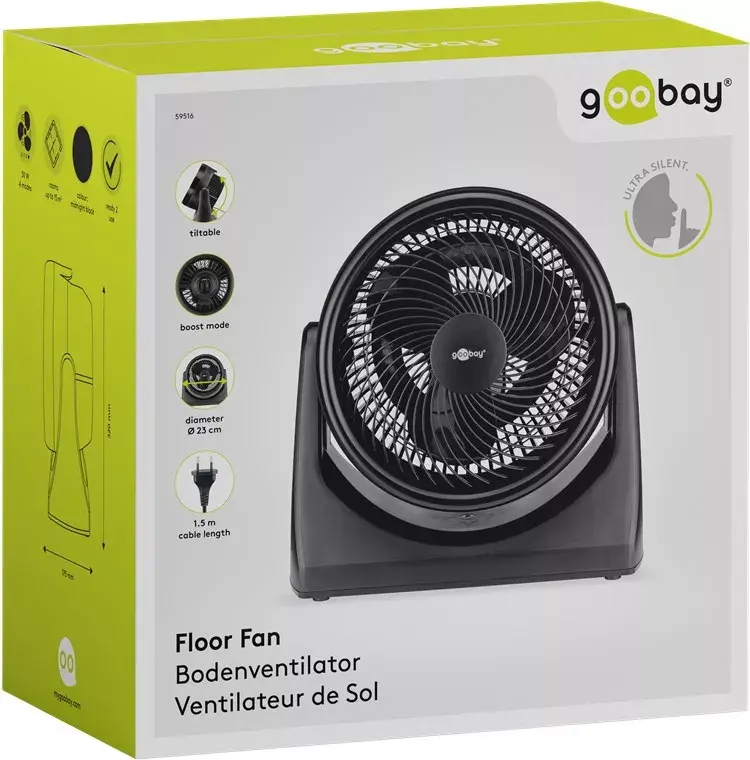 Напольный вентилятор Goobay 9 дюймов - 3 скорости Photo 12