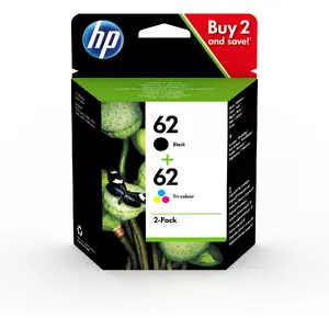 Картриджи HP 62 набор 2 шт. — черный (пигмент), триколор (барвный), стандартная ёмкость