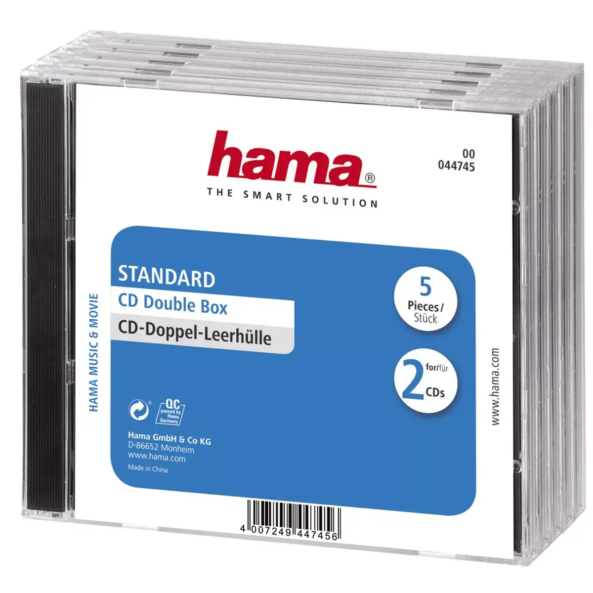 Hama Standard CD dubultais kompaktdisku futrālis