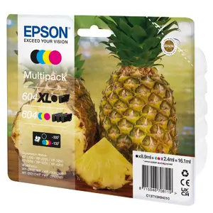 Картридж Epson 604XL Оригинальный Высокой Ёмкости Черный Голубой Пурпурный Желтый