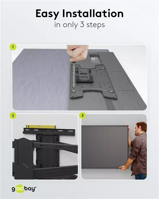 Goobay TV sienas stiprinājums Pro FULLMOTION (L) Photo 17