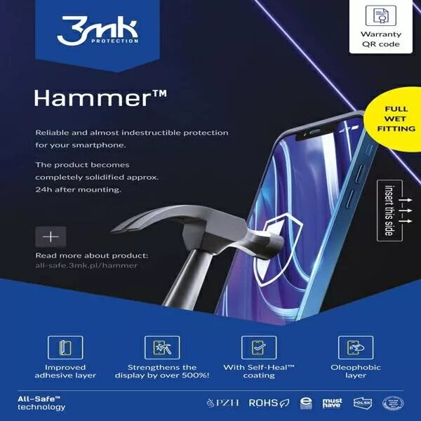 Ekrāna aizsargplēvju komplekts 3MK All-In-One Hammer