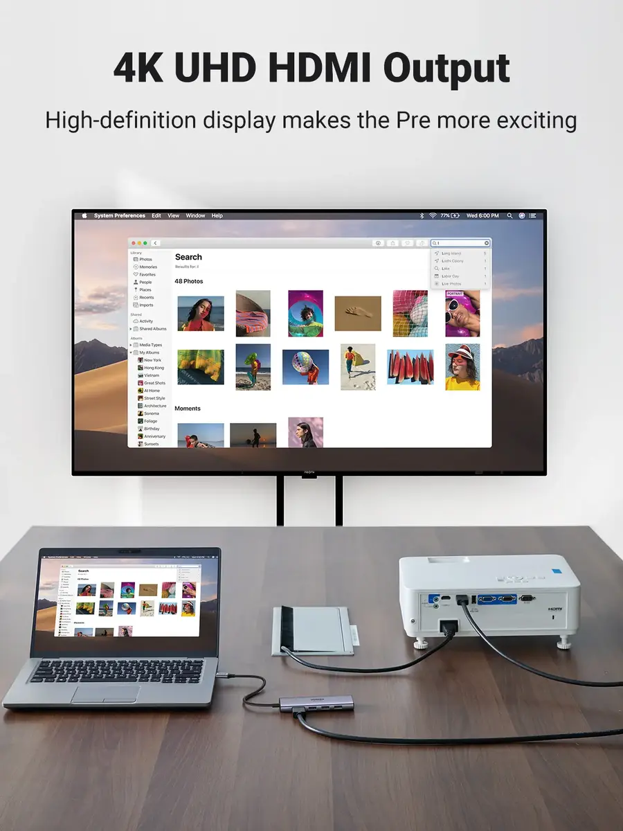 Адаптер Ugreen CM511 5-в-1 USB-C Hub Photo 2