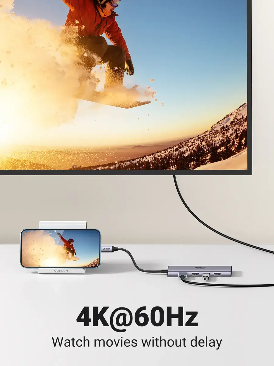 Адаптер Ugreen CM511 5-в-1 USB-C Hub Photo 3