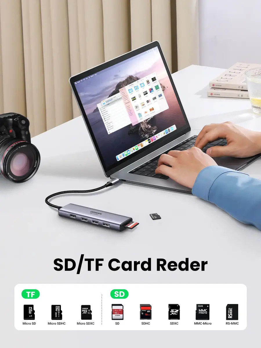 Адаптер Ugreen CM511 5-в-1 USB-C Hub Photo 7