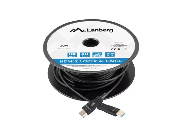 HDMI cable LANBERG CA-HDMI-30FB-0200-BK 20 m Photo 4