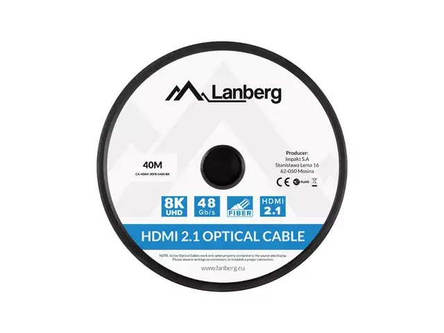 LANBERG HDMI-кабель CA-HDMI-30FB-0400-BK 40 м Photo 4