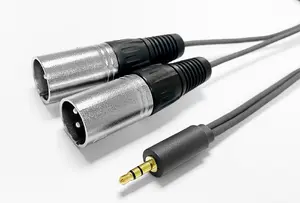 VivoLink PROMJXLRS15 Audio Kabelis 15 m 3.5mm Vīrietis pret XLR Vīrietis alvots varš 24 AWG zeltīti kontakti melns