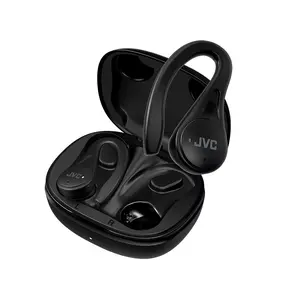 Наушники JVC HA-EC25T-B-U TWS внутриканальные с оголовьем, Bluetooth 5.1, IPX5, 7,5 ч (30 ч с кейсом), сенсорное управление, чёрные