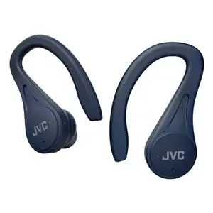 Iekšu austiņas JVC HA-EC25TAU — True Wireless, Bluetooth 5.1, IPX5, ausu āķis, 6 mm draiveri, 30 h ar kastīti, zils