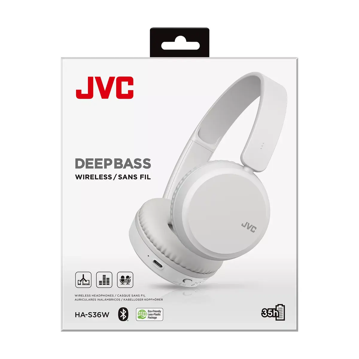 Austiņas JVC Deep Bass Bluetooth On Ear White Photo 6