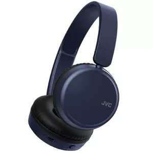 On-ear wireless headphones JVC HA-S36W-A-U — Bluetooth 5.2, 35 h playtime, built-in mic, blue