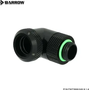 Barrow Мультисплайс-адаптер TWT90KND-K14 b 90° G1/4 AG → 14 мм AD для жесткой трубки, поворотный, черный
