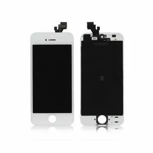 HQ AAA+ Analogs LCD Skarienjūtīgais Displejs priekš Apple iPhone 5 Pilns modulis Balts