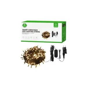 Gaismas virtene Woox R5170 — 40 m, 400 LED spuldzes, siltā balta, vara vads, Wi‑Fi tālvadība, AC barošana