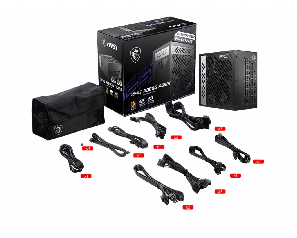MSI MPG A850G PCIE5 850 W PSU Photo 5