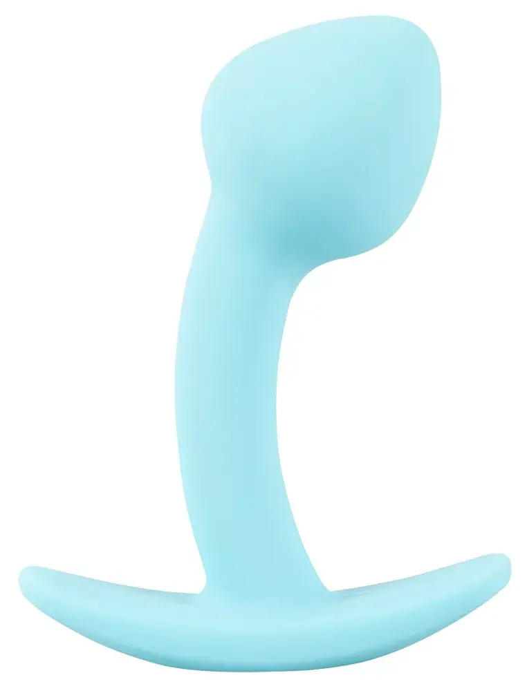 Анальная пробка Cuties Silicone Blue — мини силиконовая пробка Photo 2