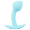 Анальная пробка Cuties Silicone Blue — мини силиконовая пробка Photo 2