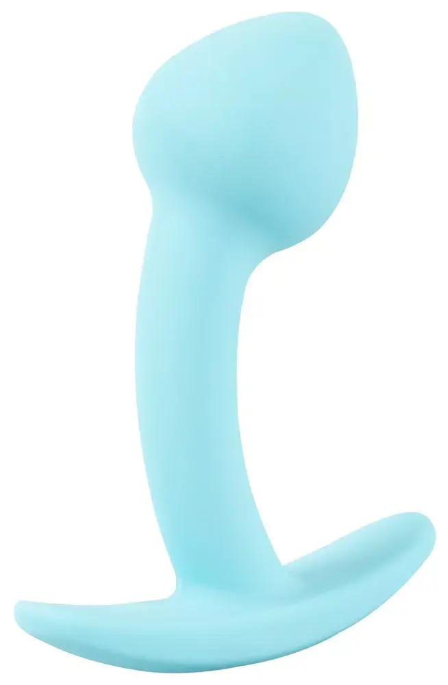 Анальная пробка Cuties Silicone Blue — мини силиконовая пробка Photo 3