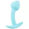 Анальная пробка Cuties Silicone Blue — мини силиконовая пробка Photo 3