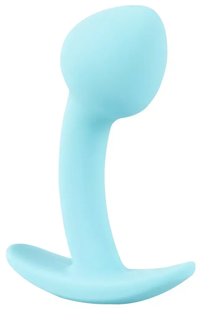 Анальная пробка Cuties Silicone Blue — мини силиконовая пробка Photo 4
