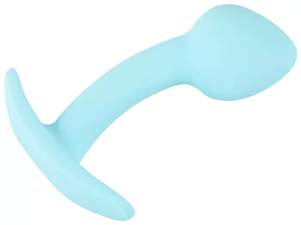 Анальная пробка Cuties Silicone Blue — мини силиконовая пробка Photo 5
