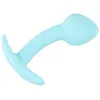 Анальная пробка Cuties Silicone Blue — мини силиконовая пробка Photo 5