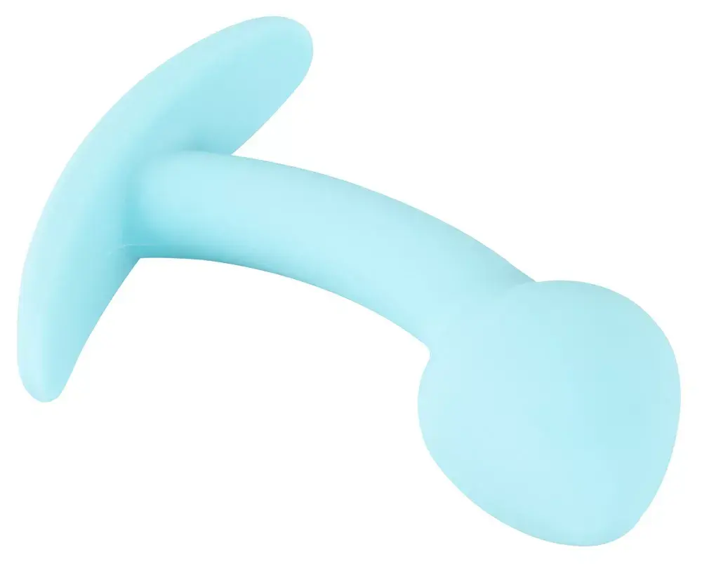 Анальная пробка Cuties Silicone Blue — мини силиконовая пробка Photo 6