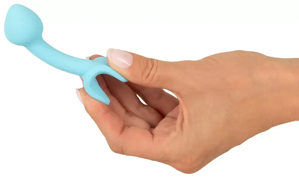 Анальная пробка Cuties Silicone Blue — мини силиконовая пробка Photo 7