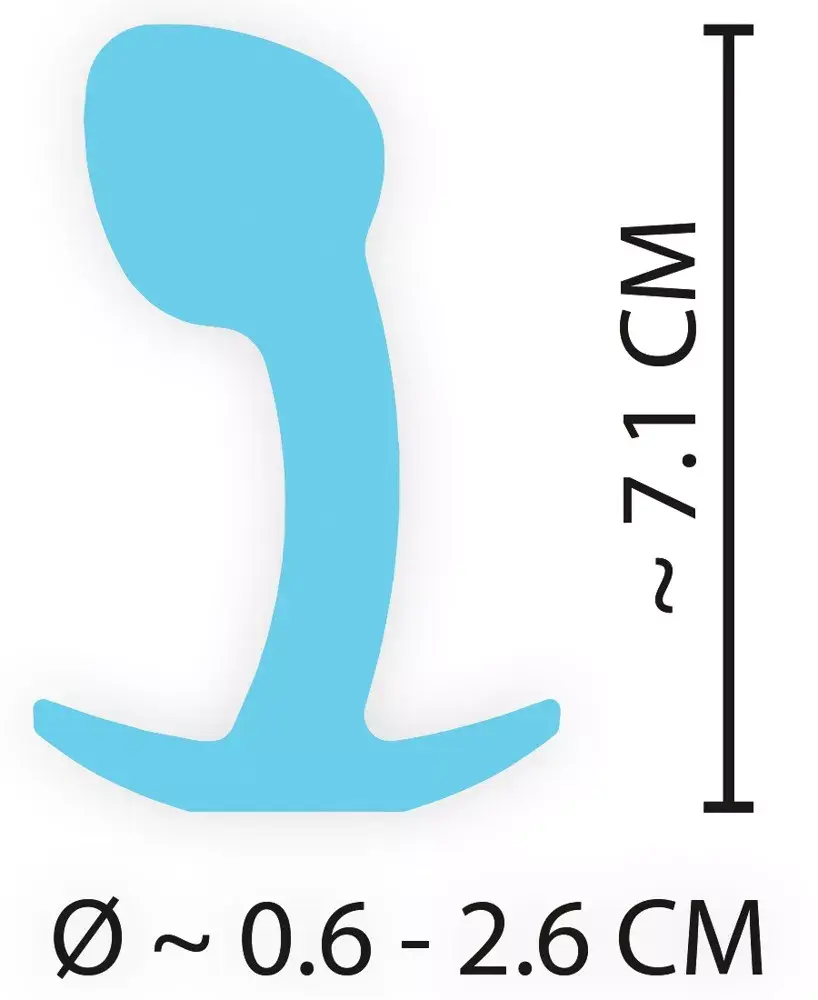 Анальная пробка Cuties Silicone Blue — мини силиконовая пробка Photo 9
