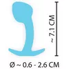Анальная пробка Cuties Silicone Blue — мини силиконовая пробка Photo 9