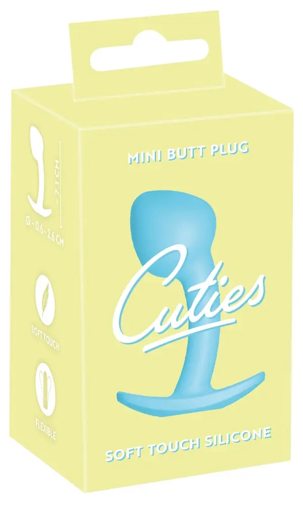 Anālā bumbiņa Cuties Silicone Blue —