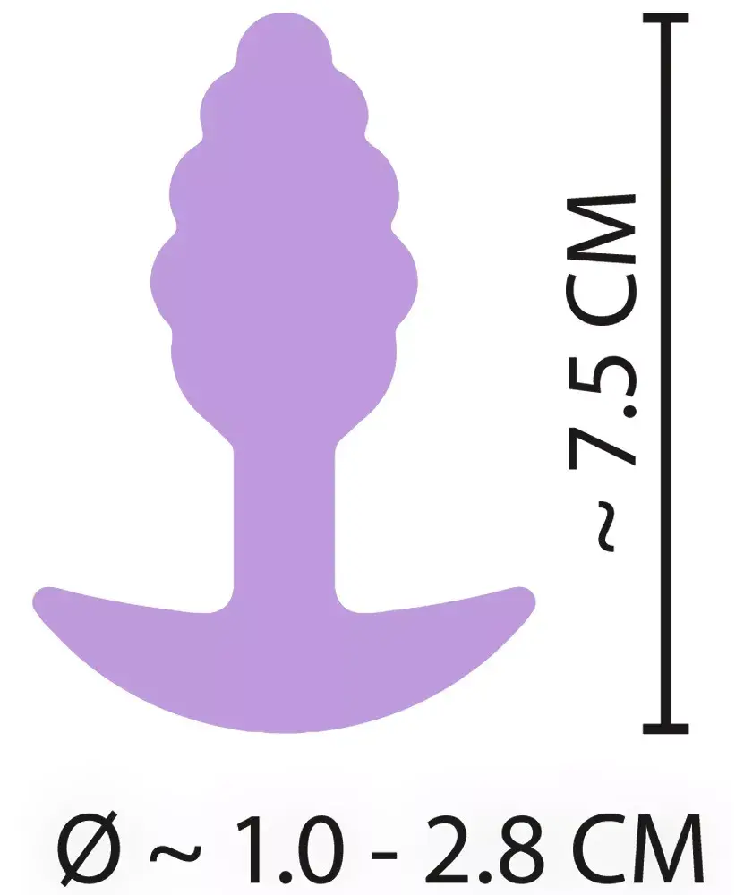 Анальная пробка Cuties Silicone Purple — мини 7,5 см Photo 8
