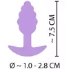 Анальная пробка Cuties Silicone Purple — мини 7,5 см Photo 8