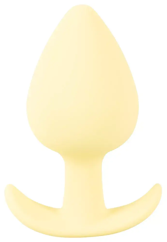 Анальная пробка Cuties Silicone Yellow — мини 6,5 см Photo 2