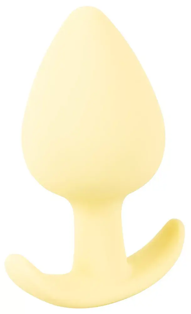 Анальная пробка Cuties Silicone Yellow — мини 6,5 см Photo 3