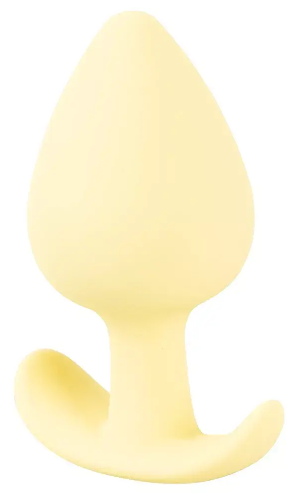 Анальная пробка Cuties Silicone Yellow — мини 6,5 см Photo 4