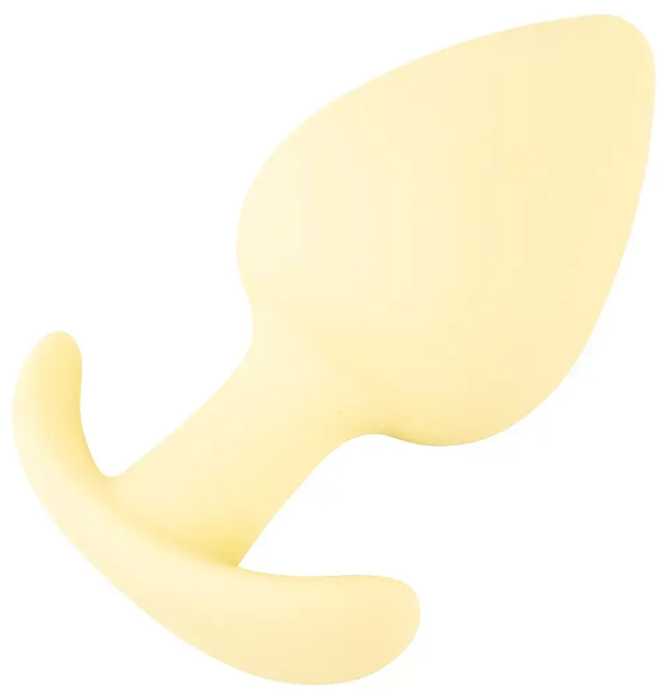 Анальная пробка Cuties Silicone Yellow — мини 6,5 см Photo 5
