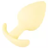 Анальная пробка Cuties Silicone Yellow — мини 6,5 см Photo 5