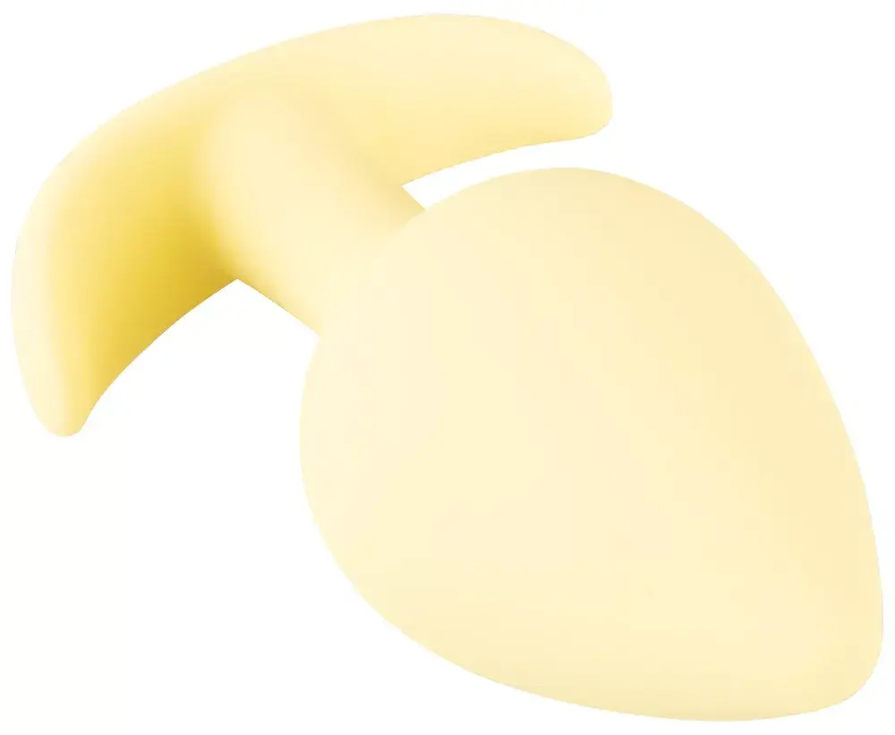 Анальная пробка Cuties Silicone Yellow — мини 6,5 см Photo 6