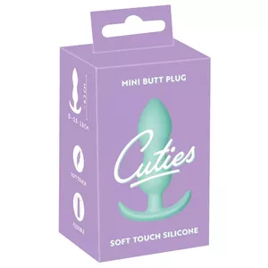 Anal plug Cuties Silicone Green — Cuties mini silicone butt plug, length 8.2 cm, insertion 7.5 cm, Ø 2.8 cm