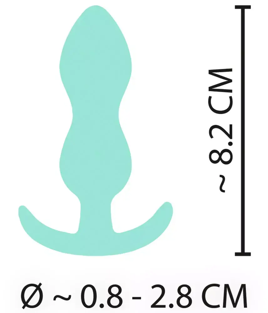 Анальная пробка Cuties Silicone Green — мини 8.2 см Photo 8
