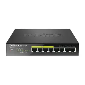 Unmanaged Switch D-Link DGS-1008P 8 Ports Gigabit Ethernet PoE Black