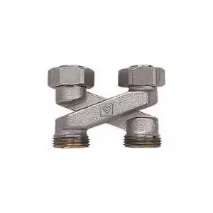 Cross connector Herz X G3/4 model 1300434 — plumbing cross connector G3/4