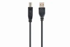 Gembird CCP-USB2-AMBM-1M USB Cable USB 2.0 USB A to USB B 1 m Black Gold-Plated Contacts