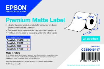 Epson Premium Matte Label 51mm x 35m Photo 2